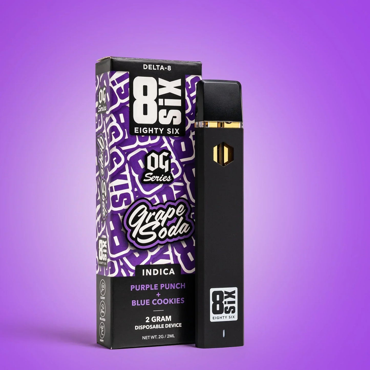 Grape Soda Delta-8 THC 2G Disposable (Purple Punch)