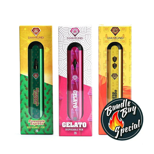 3-pack: Diamond 2g THC Vapes