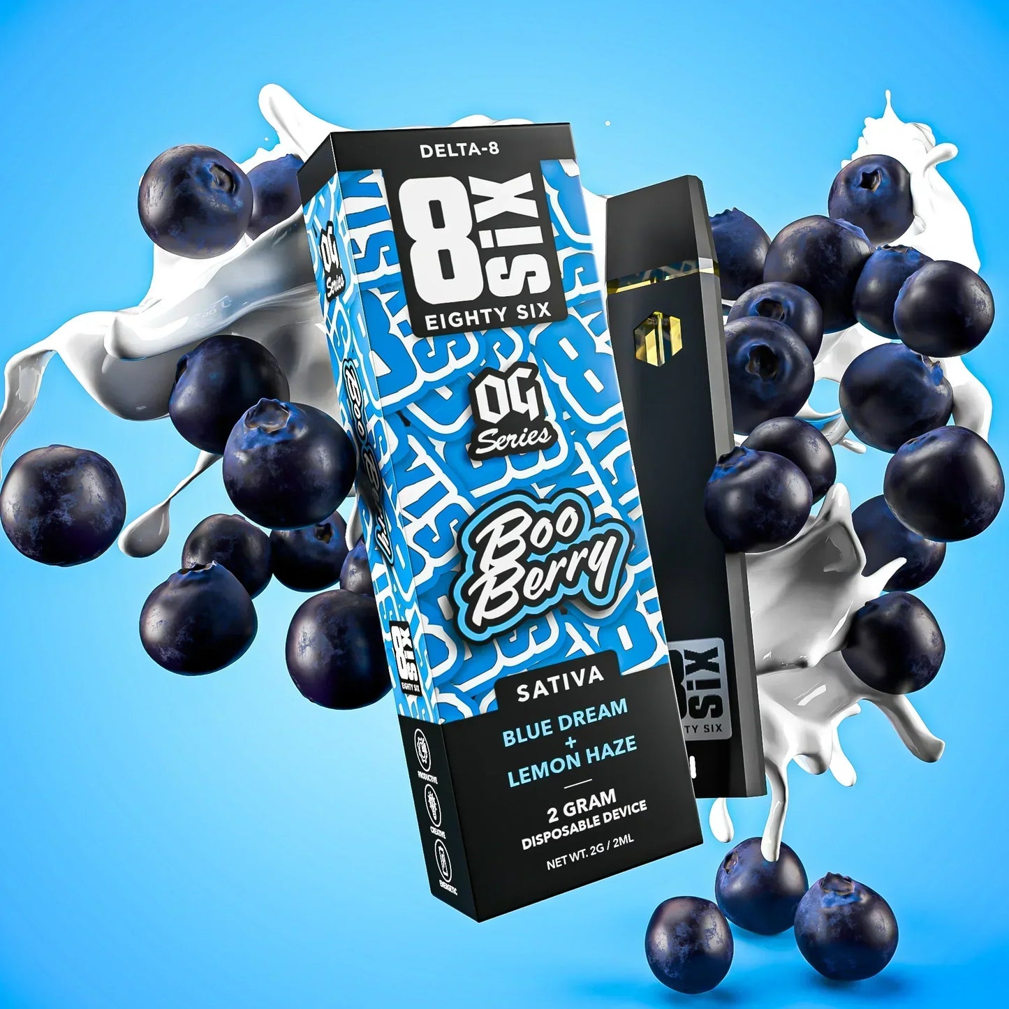 Boo Berry Delta-8 THC 2G Disposable (Blue Dream)