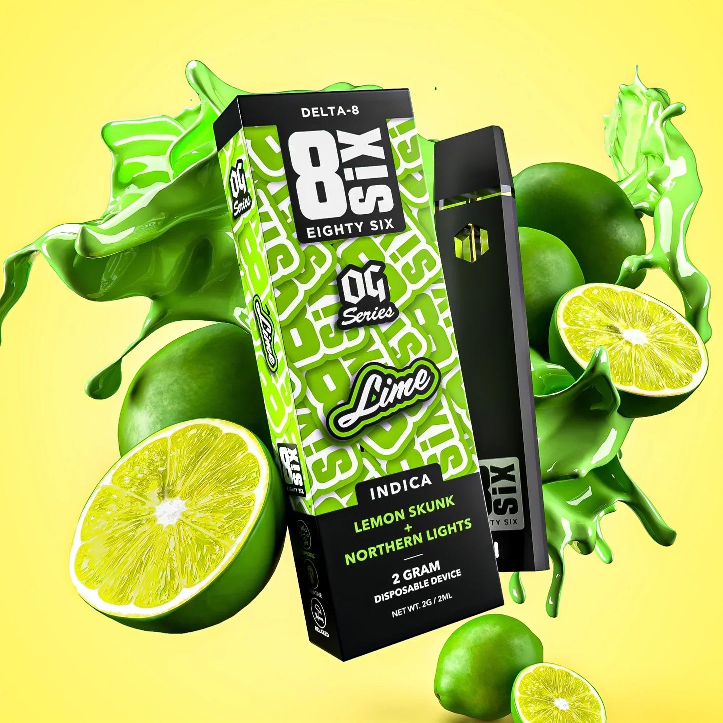 Lime Delta-8 THC 2G Disposable (Lemon Skunk)