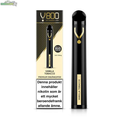 Dinner Lady V800 Vanilla Tobacco 20mg 800 Puffar
