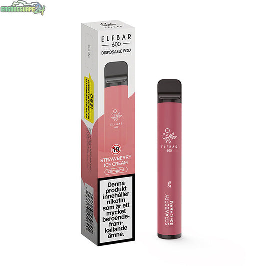 Elf Bar 600 Strawberry Ice Cream 20mg 600 Puffar